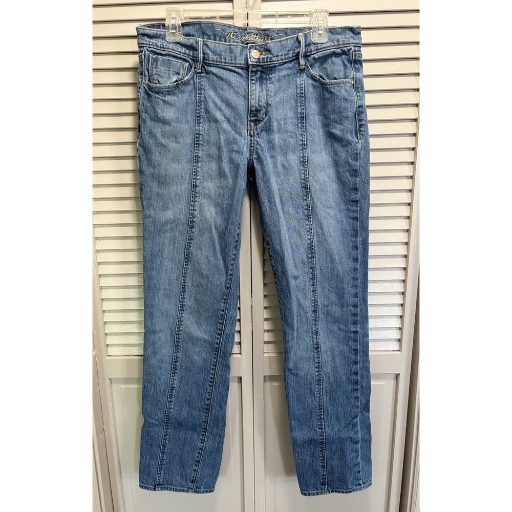 The Sweetheart Light Wash Denim‎ Straight Leg Jeans Middle Seam Mid Rise 33x30